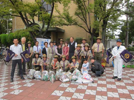 日本ボーイスカウト大阪第126団と合同清掃活動（2020年10月）
